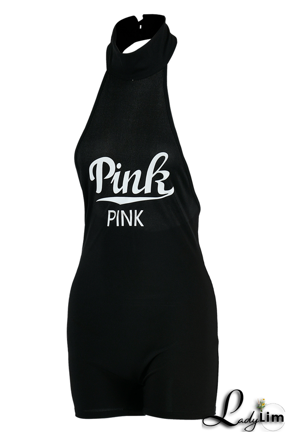 Red Sexy Print Patchwork Halter Skinny Jumpsuits