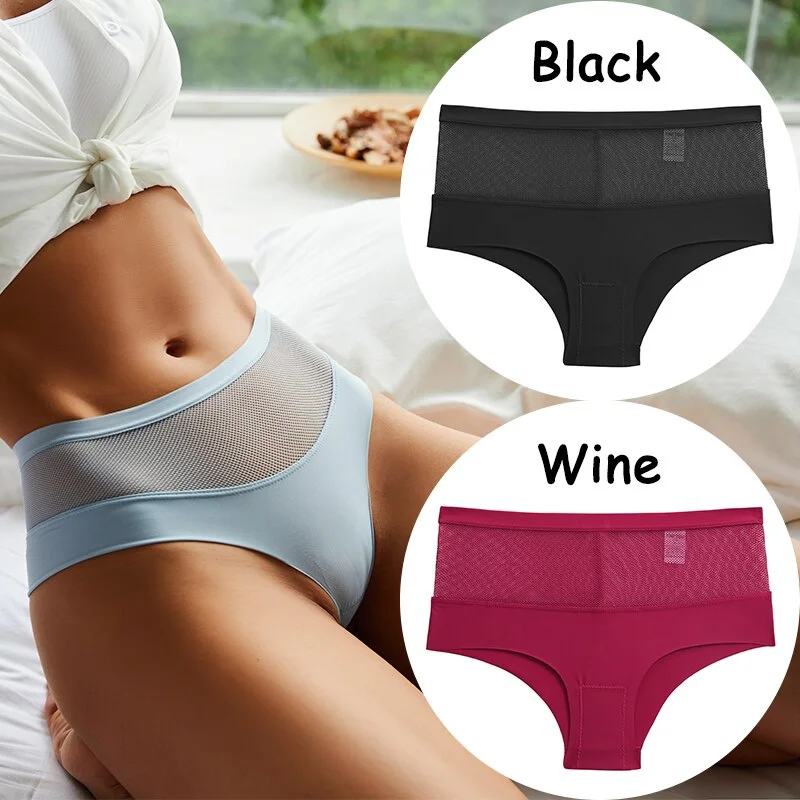 Billionm Lace Panties High Waist Women's Underwear Mesh Perspective Sexy Panties Female Briefs Girls Intimates Sexy Lingerie