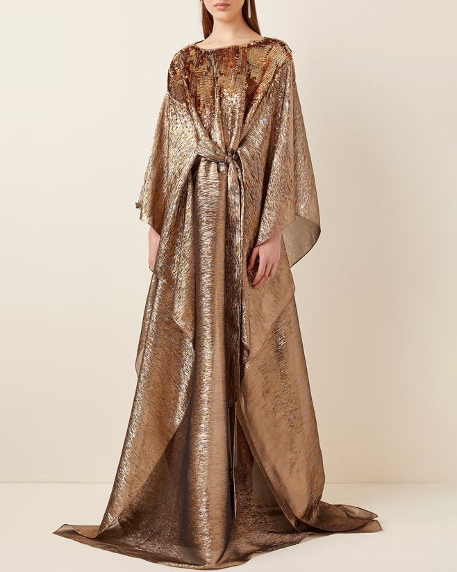 Antique Bronze Bright Lace-Up Loose Dress