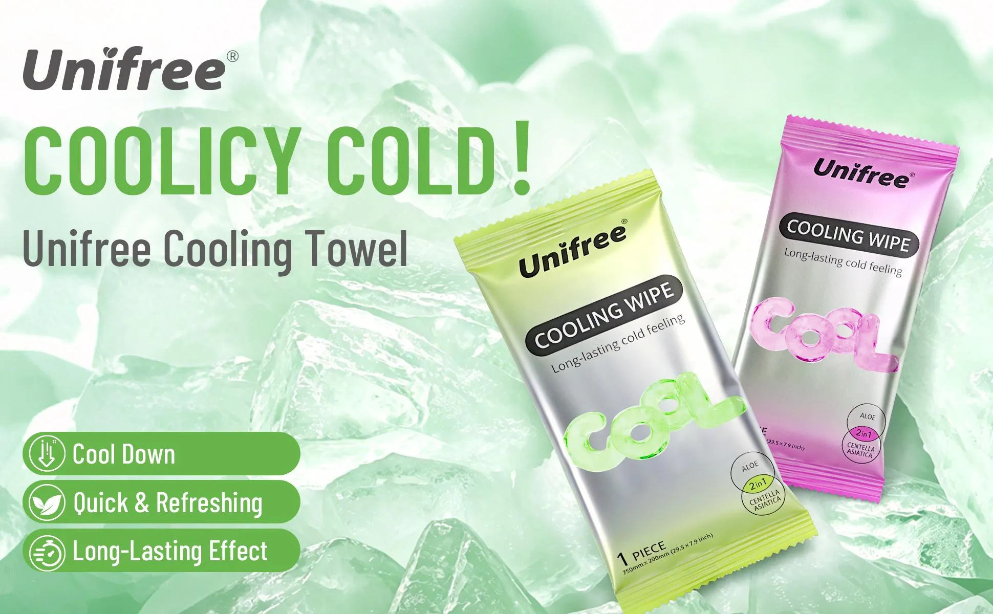 Unifree Cooling Towels & XL Menthol Cooling Wipes, Instant & Long Lasting Cooling Relief for Hot Weather & Summer Heat, Outdoor, Long Drives, Game day & Beach, DealsForYouDays, summerwins