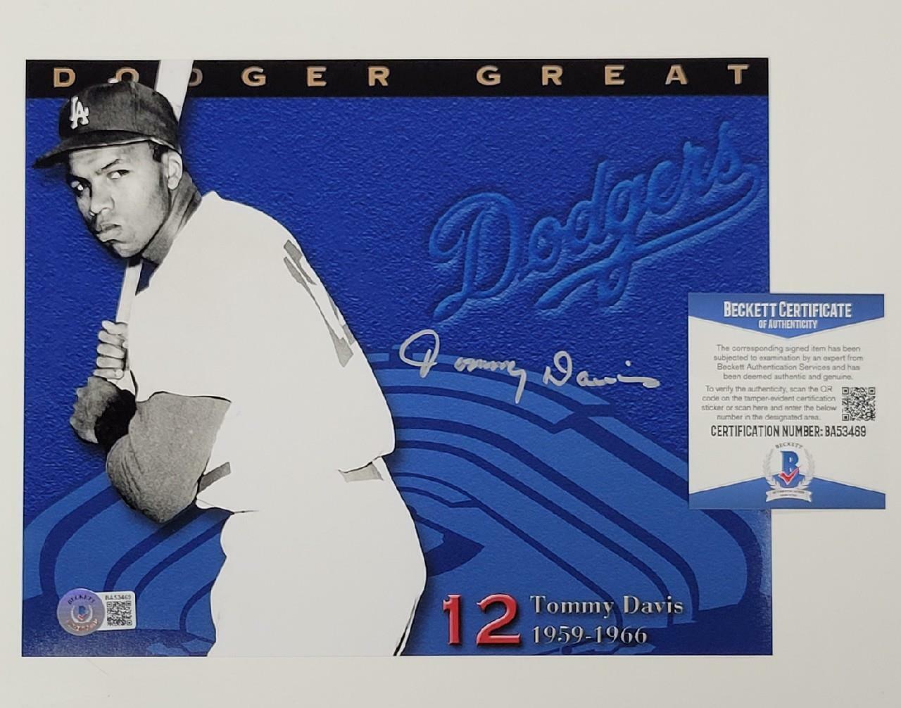 Tommy Davis signed 8x10 Photo Poster painting Dodgers Great Autograph A ~ Beckett BAS COA