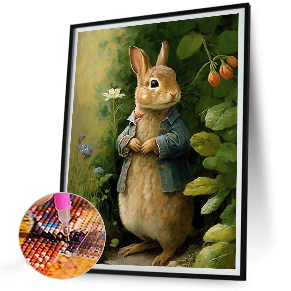 Diamond Painting - Full Round Drill - Easter Bunny(Canvas|30*40cm)