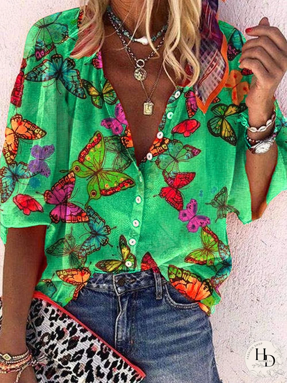 Statement V Neck Tops