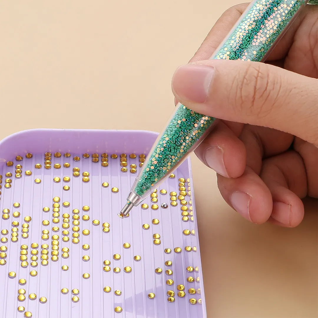 3Pcs DIY Diamond Painting Point Drill Pen Lightweight Diamond Embroidery Accessories Pen Resin Material for Nail Arts Rhinestone Decorations Cross-Stitch