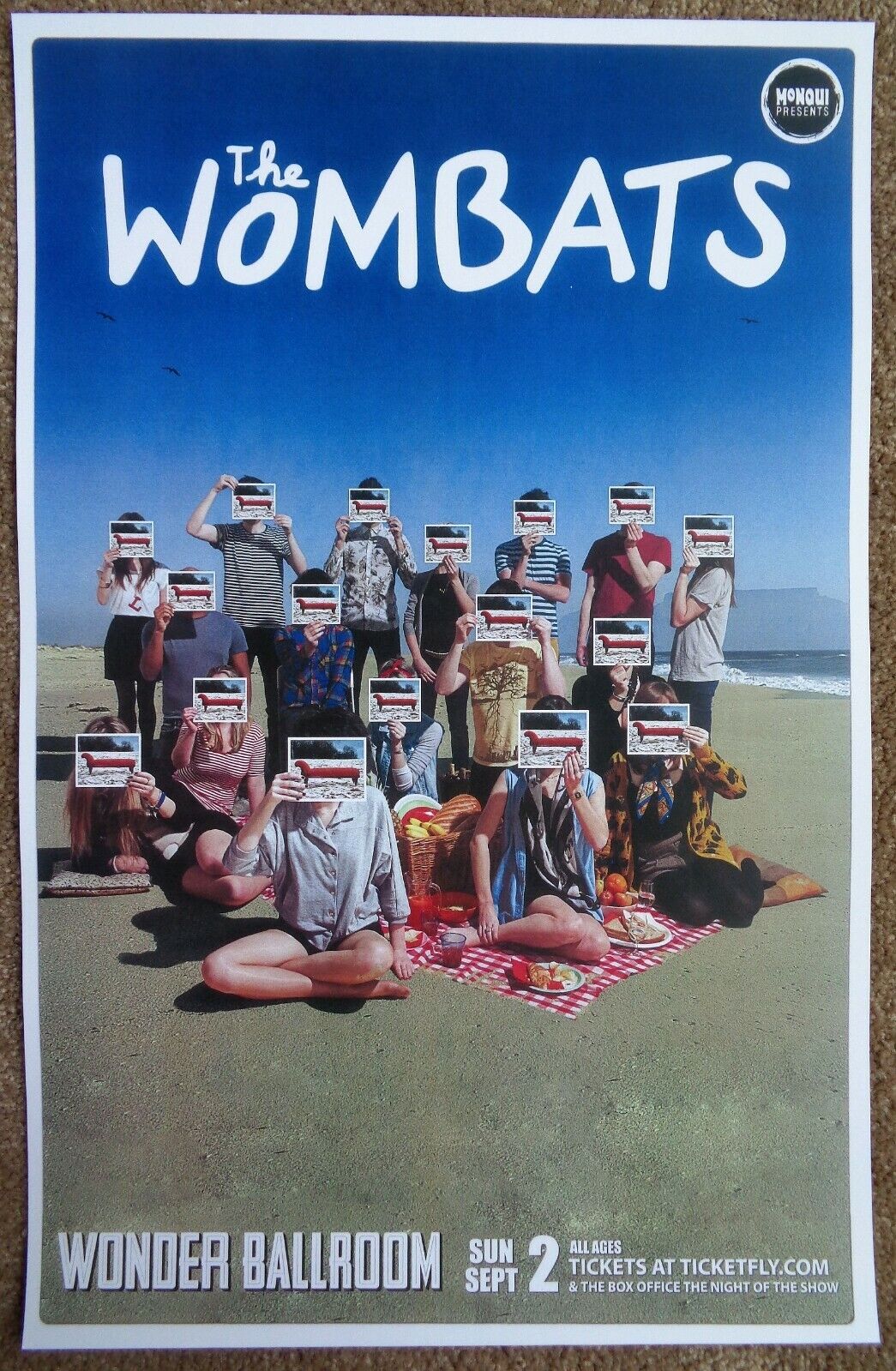 THE WOMBATS 2012 Gig POSTER Portland Oregon Concert