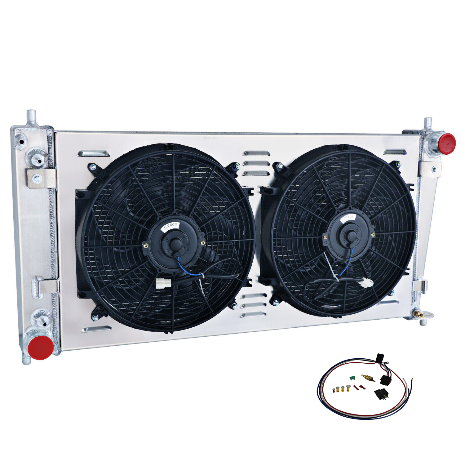 Alloyworks 1 Row Aluminum Radiator with Shroud Fan For 1999~2004 Ford ...