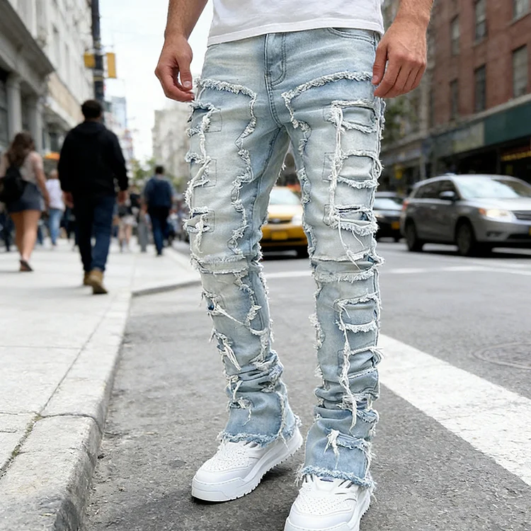 Used-Look Slim Fit Jeans
