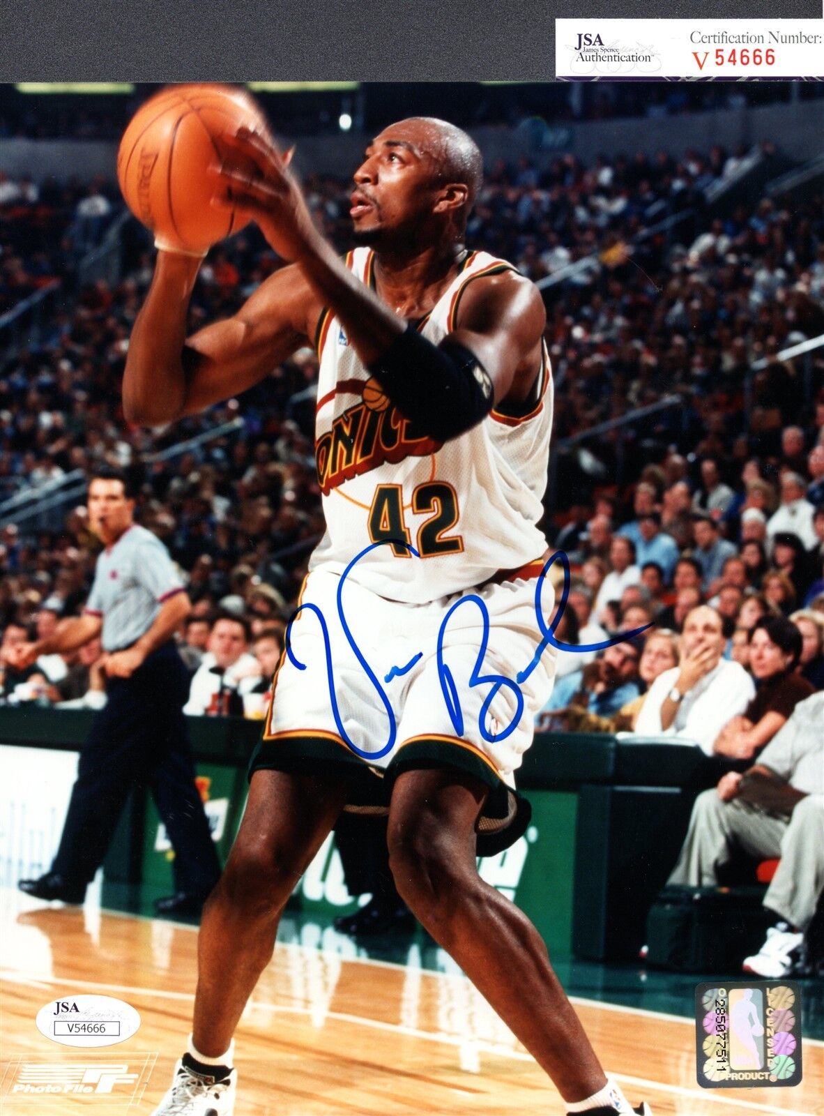 JSA Vin Baker Autographed Signed AUTO 8x10 Photo Poster painting Seattle Supersonics TRB 174