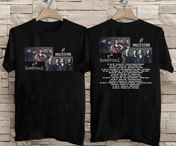 Evanescence With Halestorm Music World Tour Concert T-Shirt, Evanescence And Halestorm Tour Shirt, Music Tour Tee Shirt - Chicaggo