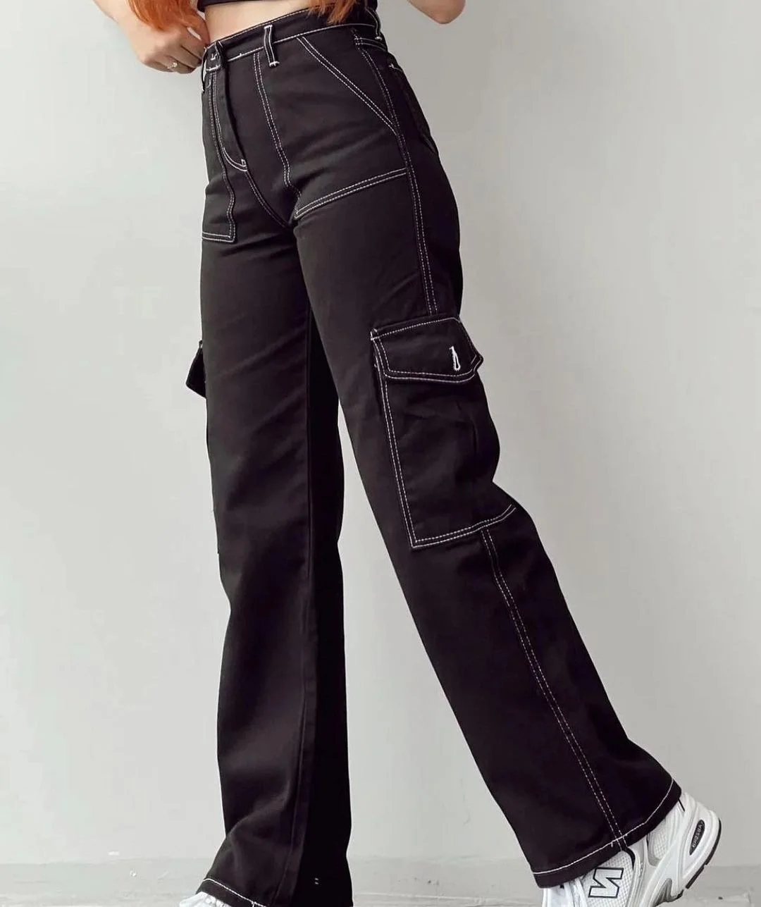 Nigikala Nigikala New Jump Casual Trousers Mid-Rise Three-Dimensional Pocket Trousers Waist-Up Trousers