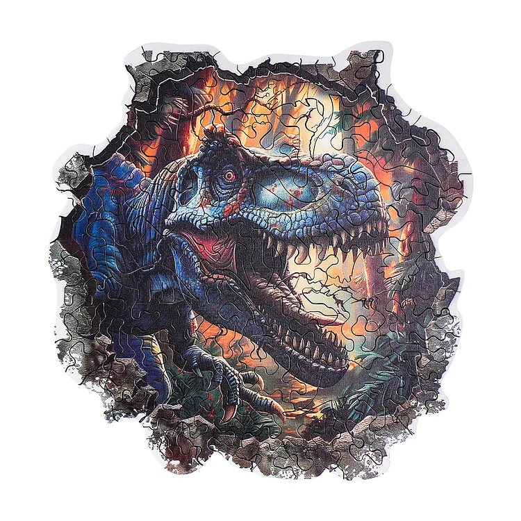 ROBOTIME Wall Breaking T-Rex Wooden Jigsaw Puzzle | Robotime Online