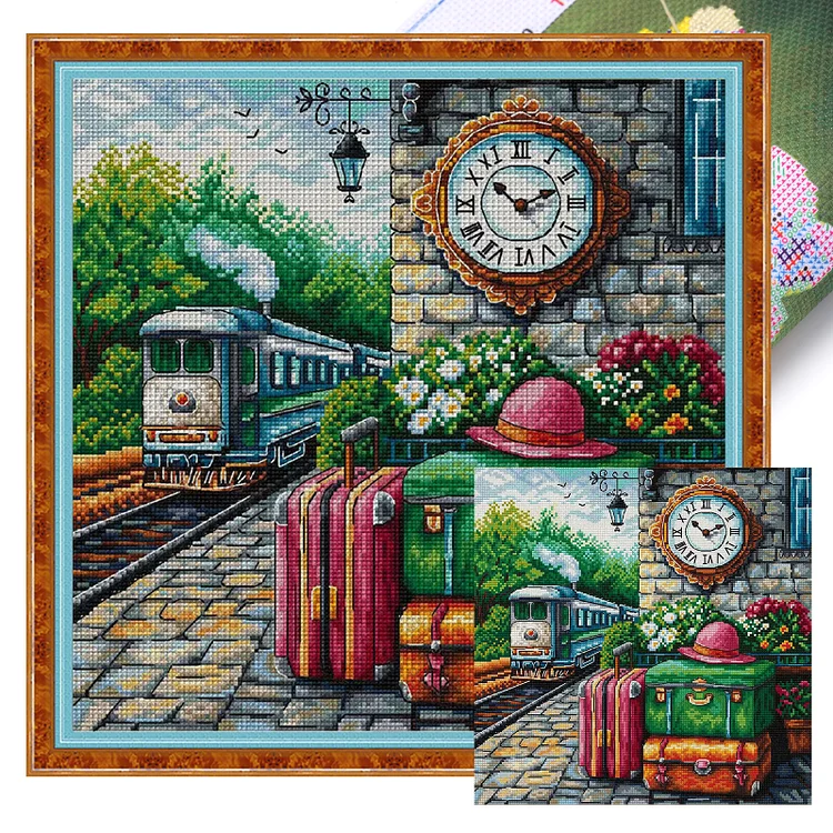 【Fairy Brand】Spring Platform 38*38cm 14CT Stamped Canvas Cross Stitch gbfke