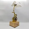 Mechanical flapping Wings Ornithopter Kits / Golden Mechanical Butterfly Metal Model Kits