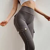 Gioiacombo&trade; Pantaloni sportivi da yoga elasticizzati multitasche da donna