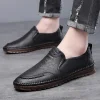 Men's casual breathable leather shoes