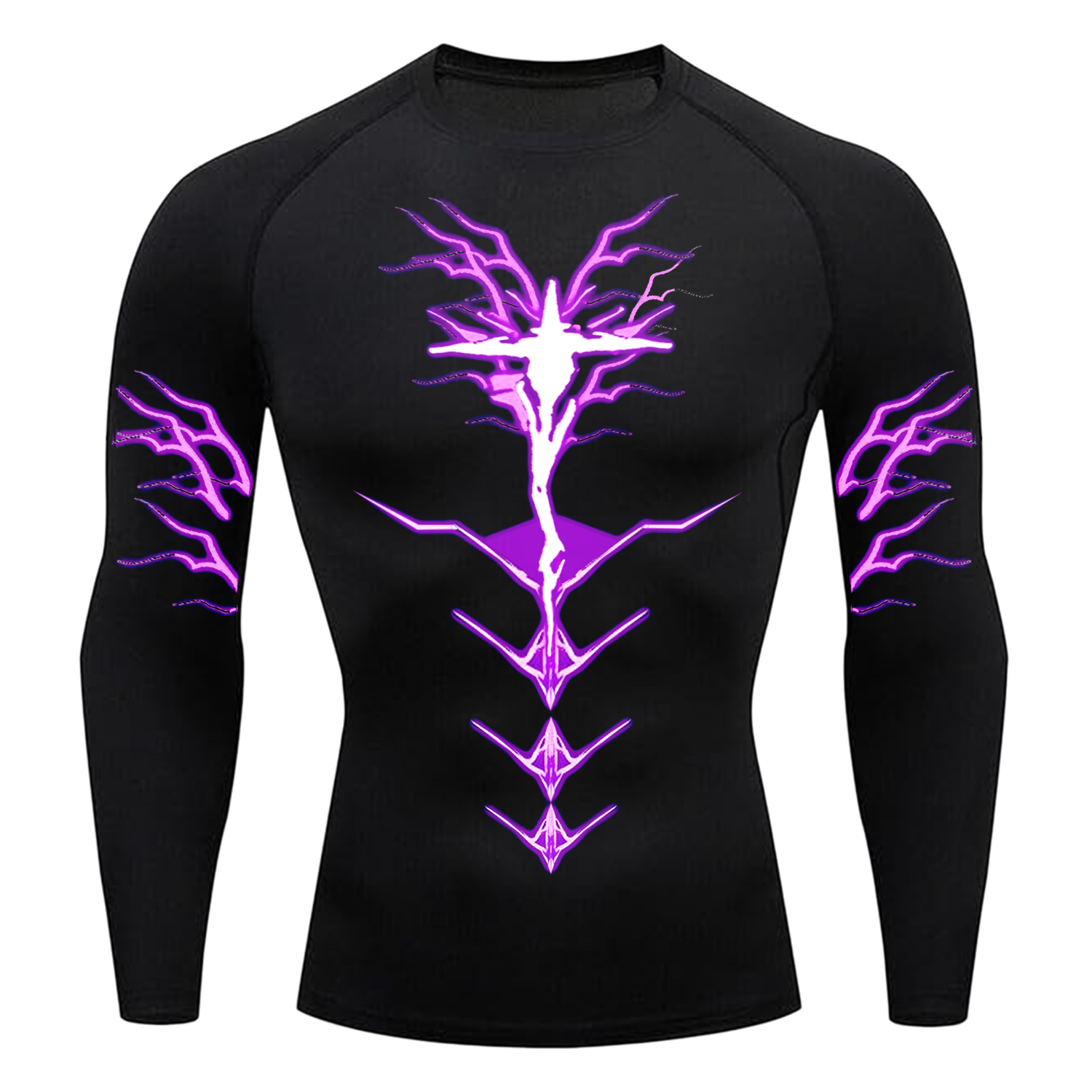 Purple Gleam Prism Compression Long Sleeve