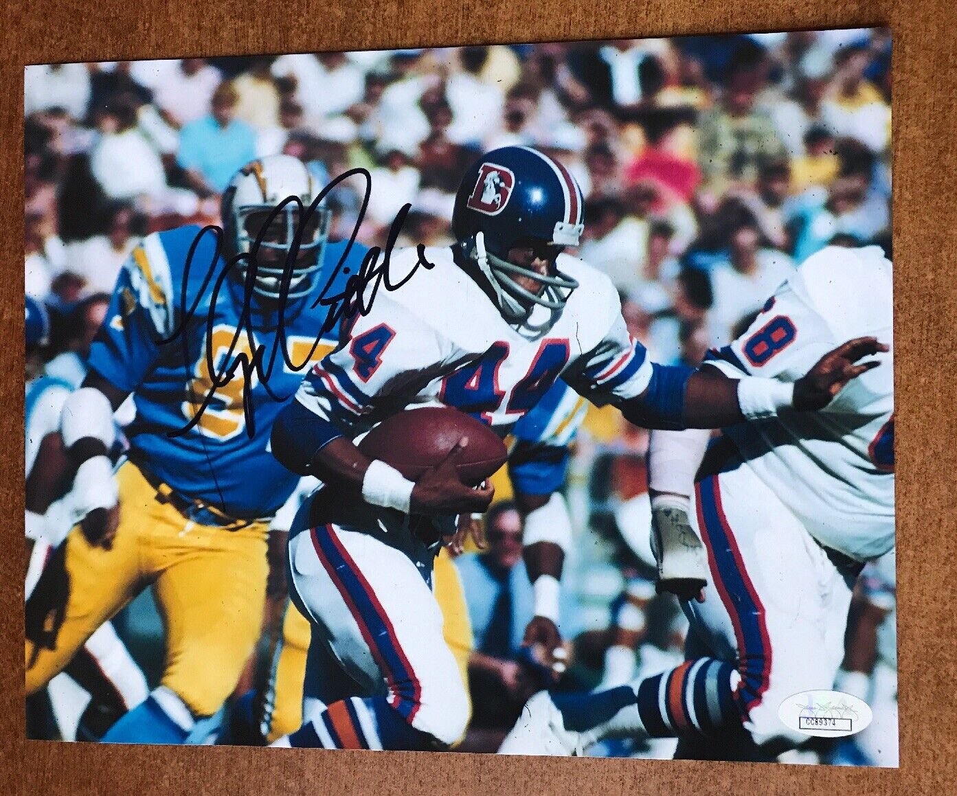 Floyd Little Signed Photo Poster painting 8x10 Autographed Broncos JSA COA