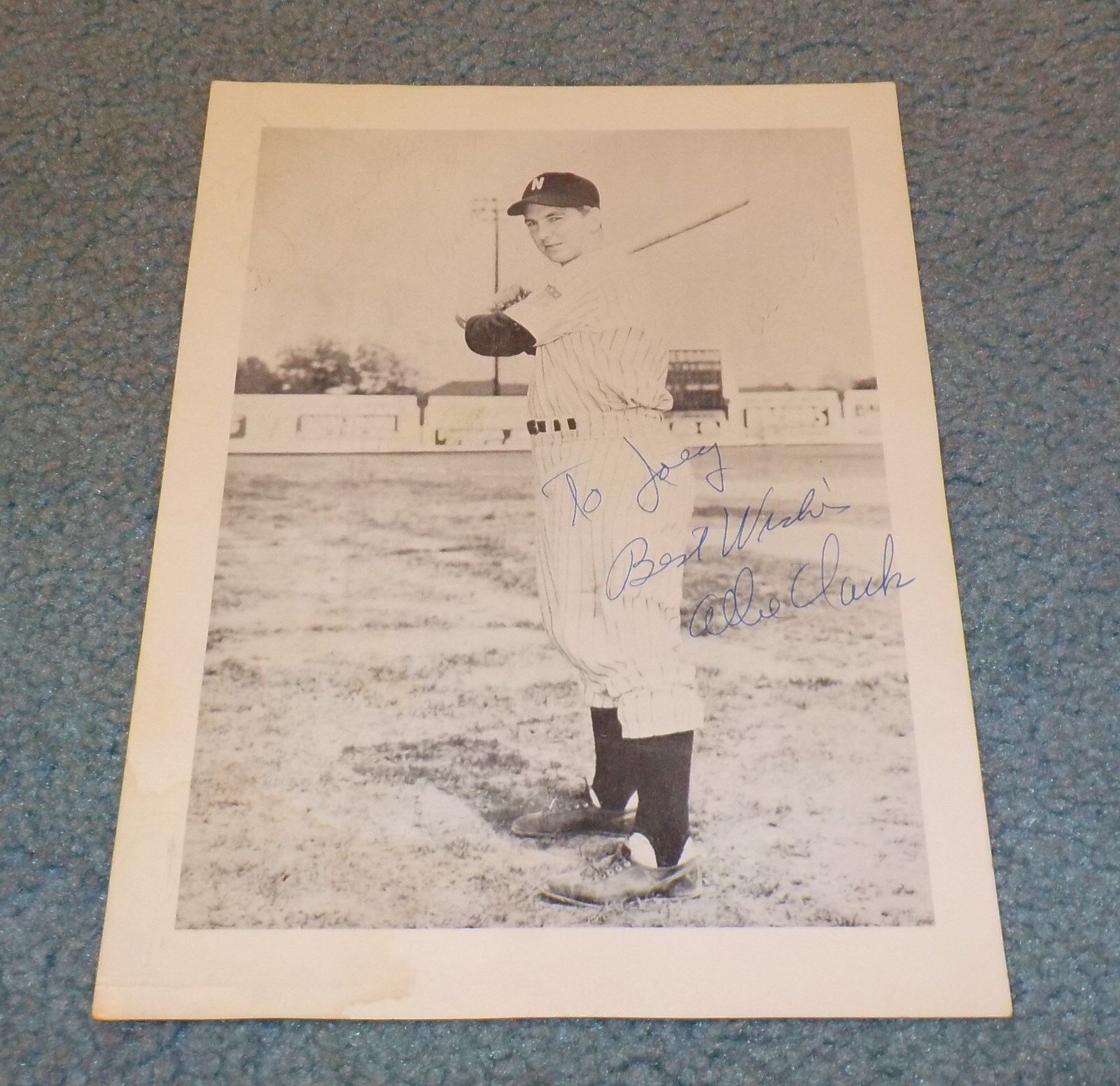 NY Yankees Allie Clark Signed Autographed Photo Poster painting Indians