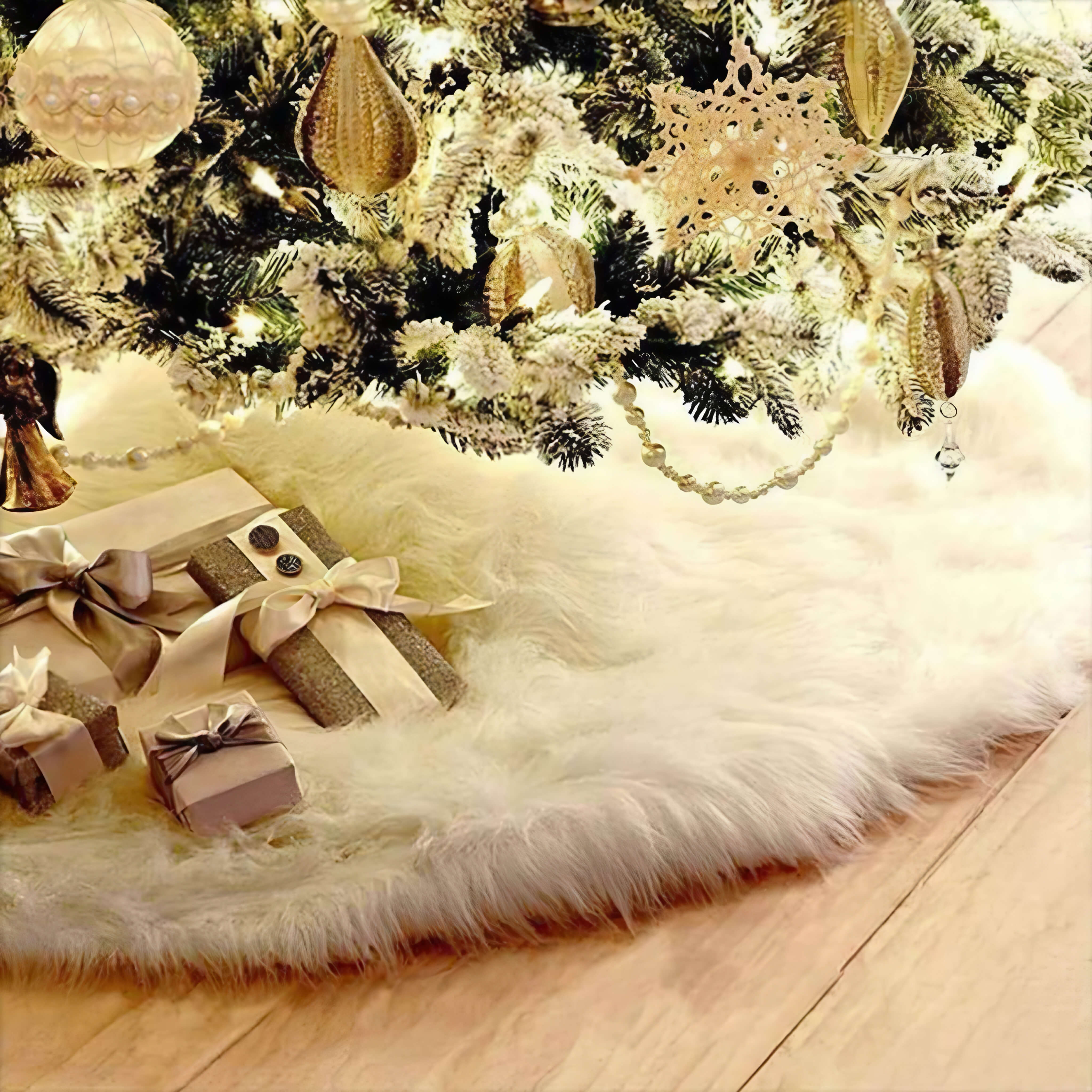 Faux Fur Christmas Tree Skirt