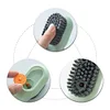 Soap Dispensing Dish Brush Press Type Washing Up Brush Soft Bristle Automatic Liquid Adding Brush for Shoes Clothes Household