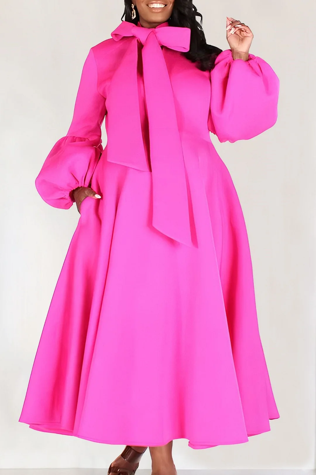 Fasheicon Bubble Sleeve Dress