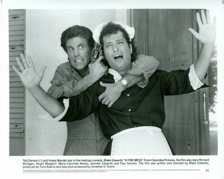 Ted Danson Howie Mandel A Fine Mess 1985 Original Press 8X10 Photo Poster painting