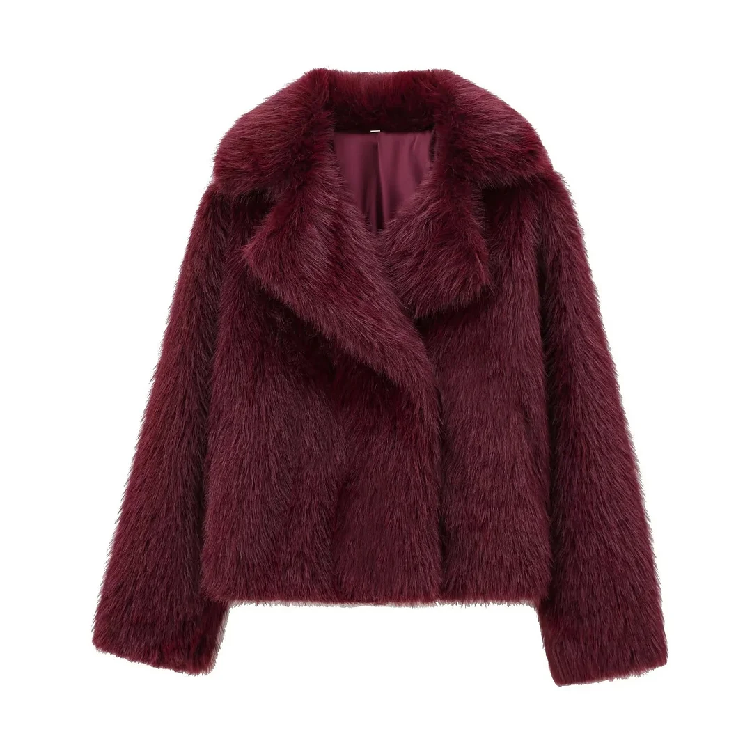 Nigikala Nigikala Women's INS Explosion Artificial Fur Effect Coat