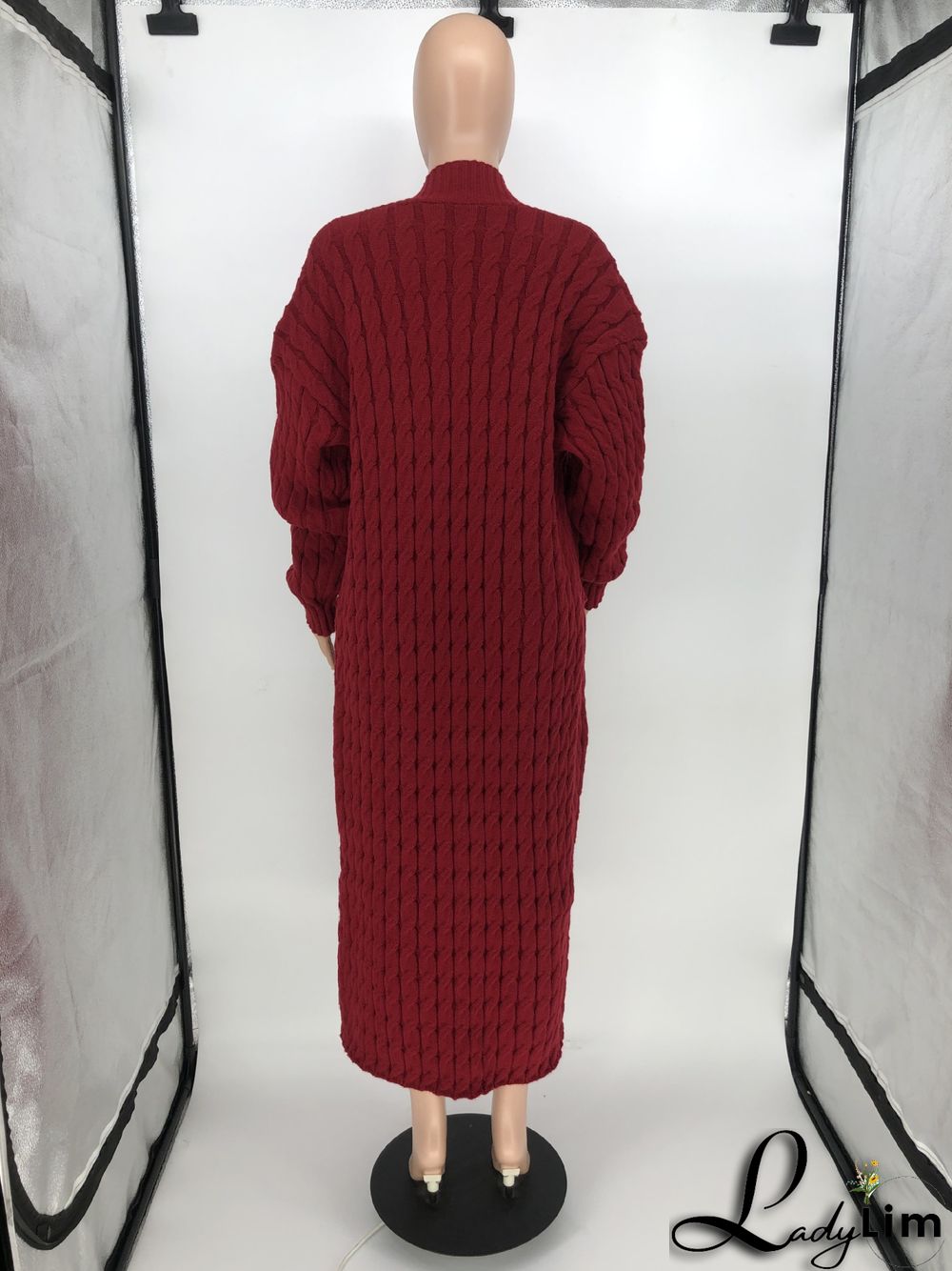 Women Winter Long Sleeve Plush Long Sweater Jacket