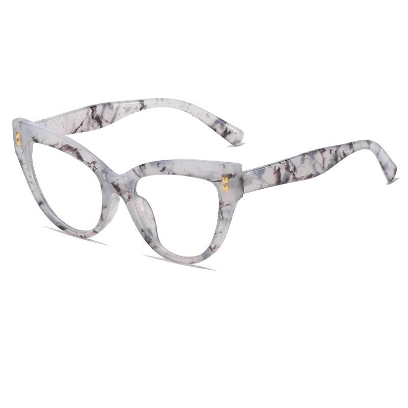 Retro Color Block Pc Square Full Frame Optical Glasses