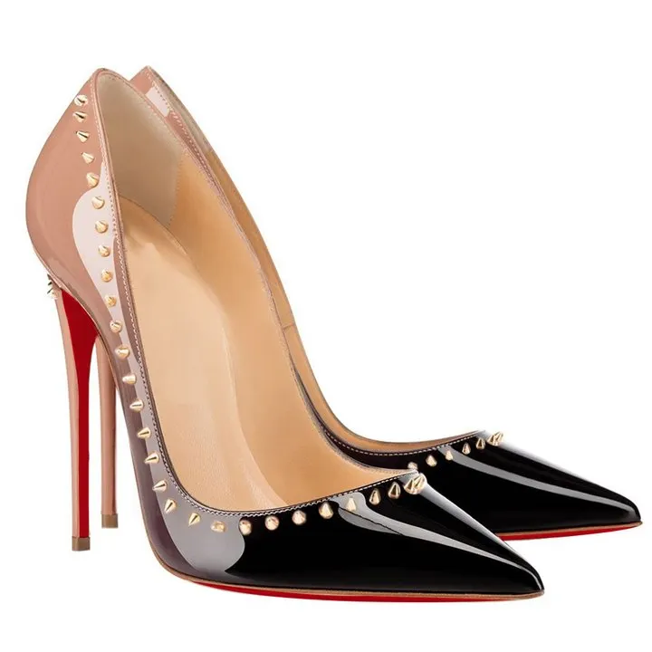 120mm Women's High Heels Party Stud Stiletto Pumps Party Wedding Shoes-vocosishoes