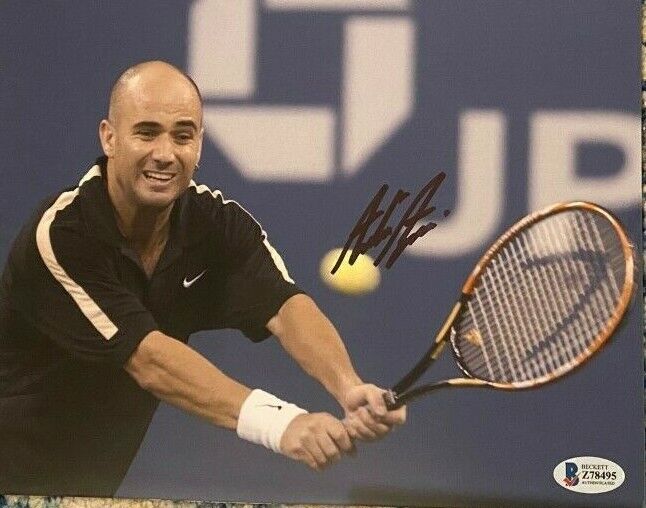 Andre Agassi Signed Autographed 8x10 Photo Poster painting Tennis Legend Beckett COA