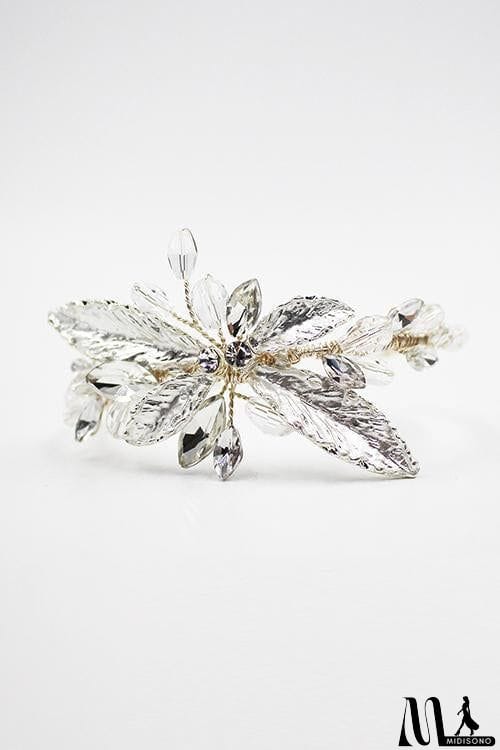 MidiSono - Rhinestone Leaf Bracelet