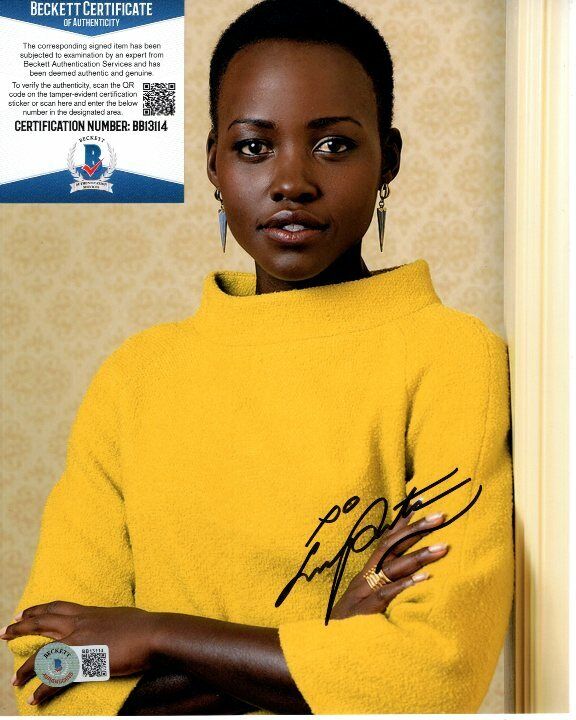 LUPITA NYONG'O signed 8x10 Photo Poster painting Beckett BAS