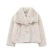 Women's Winter Elegant Fluffy Fur Warm Soft Down Coat Jacket