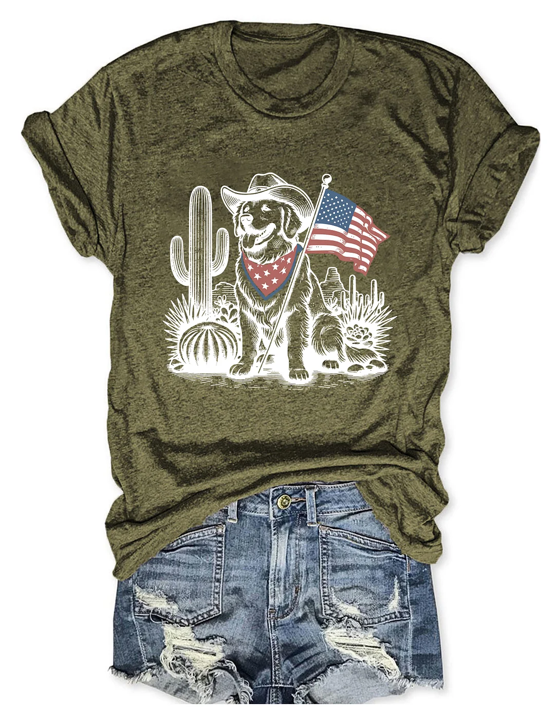 Golden Retriever 4th Of July T-shirt