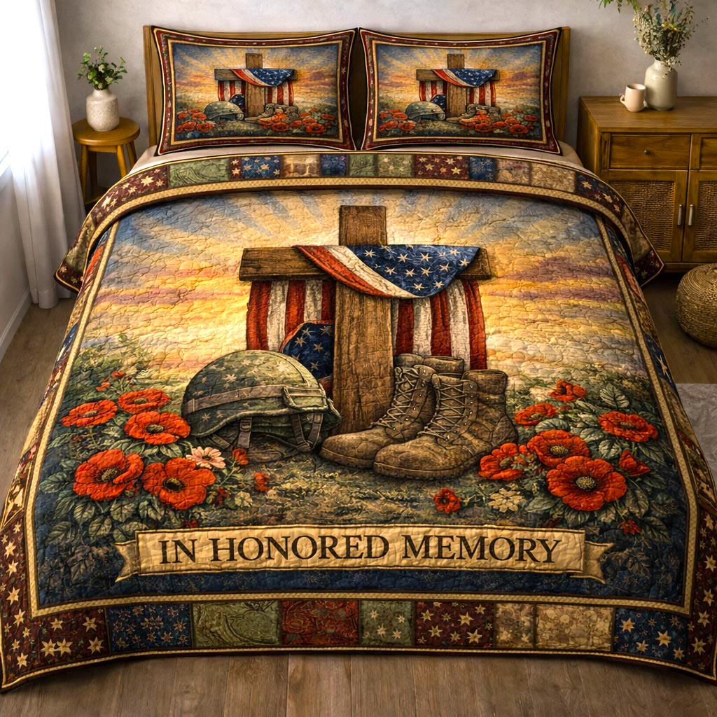Sacred Liberty 3-Piece Quilted Bedding Set GFTOMA10238