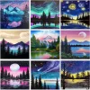 9pcs Diamond Painting -DIY Round Drill Landscape