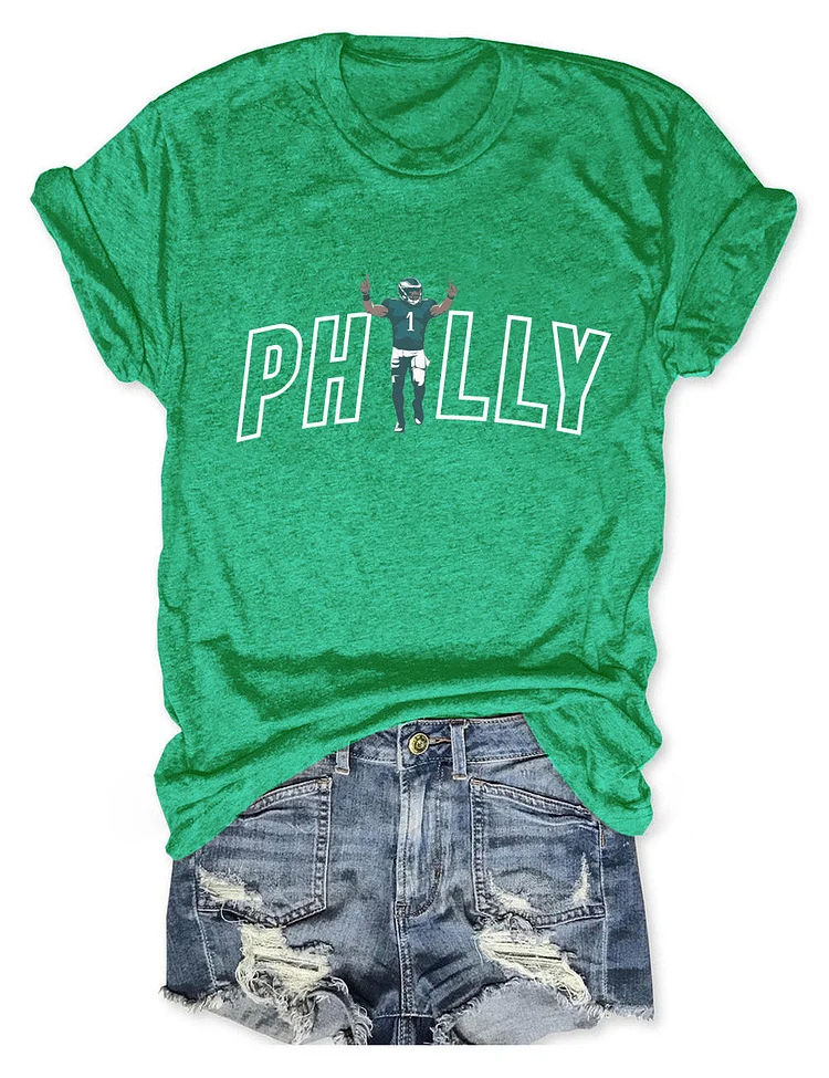Women's Philly Football Print T-Shirt