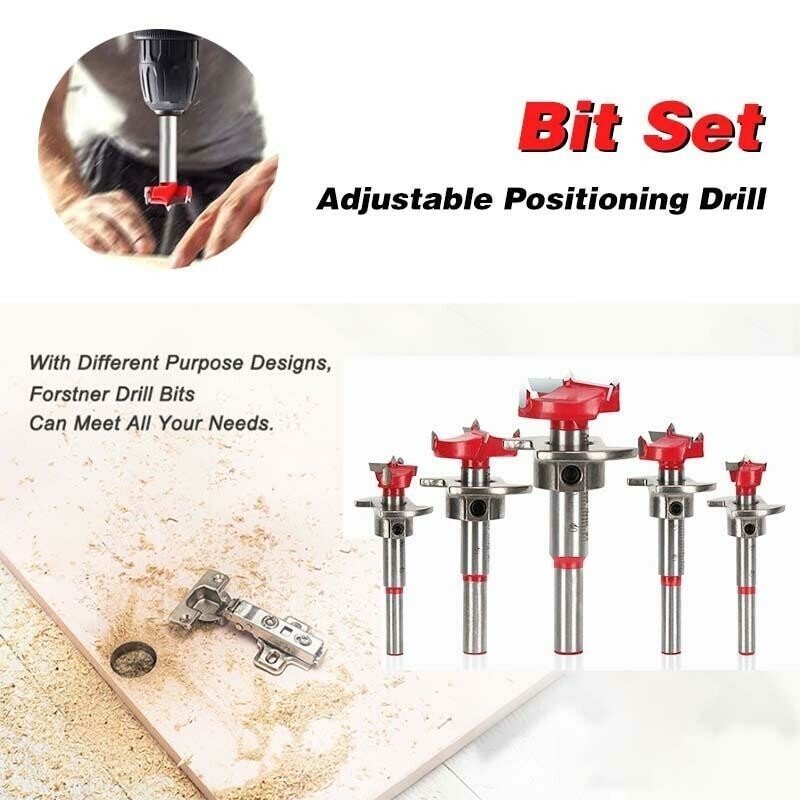 (🔥49% OFF🔥)Positioning Woodworking Drill Bit Set(Pack of 5)
