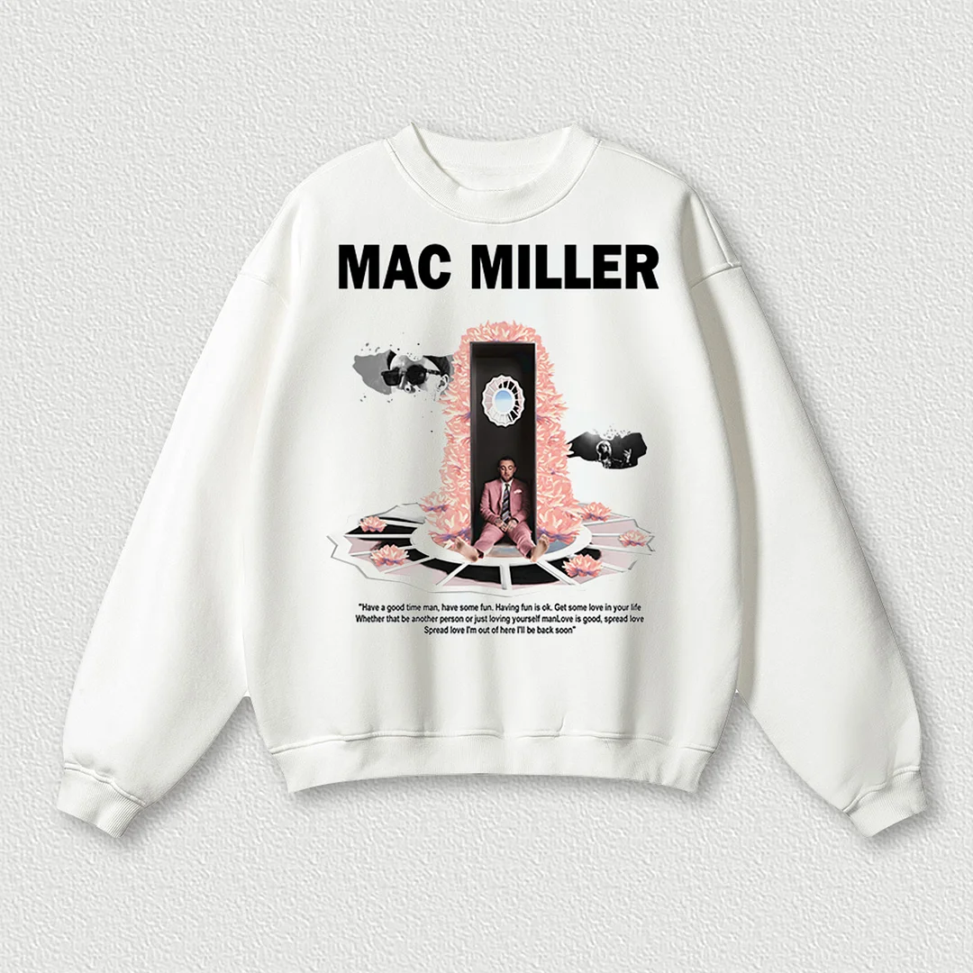 Casual Street Rap Print Sweatshirt