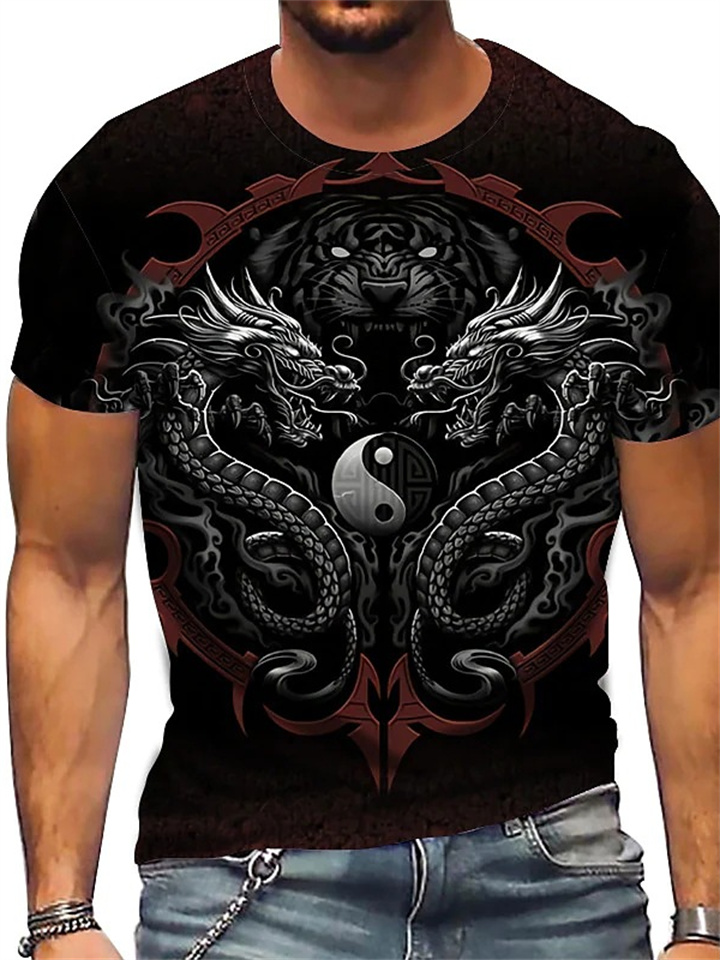 Men's Unisex T shirt Tee Funny T Shirts Skull Graphic Prints Crew Neck Custom Print Black Blue Green Khaki 3D Print Daily Holiday Short Sleeve Print Clothing Apparel Designer Casual Big and Tall | 168DEAL