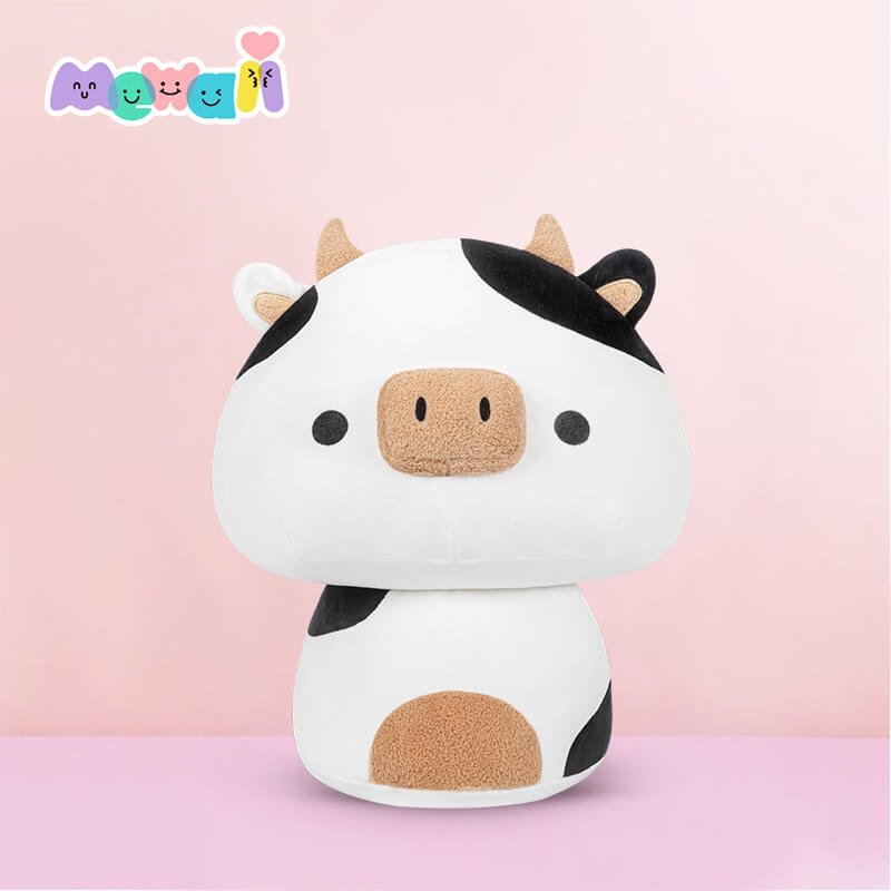 Mewaii® Cute Cow Plush Pillow Squish Toy Mushroom Family For Gift
