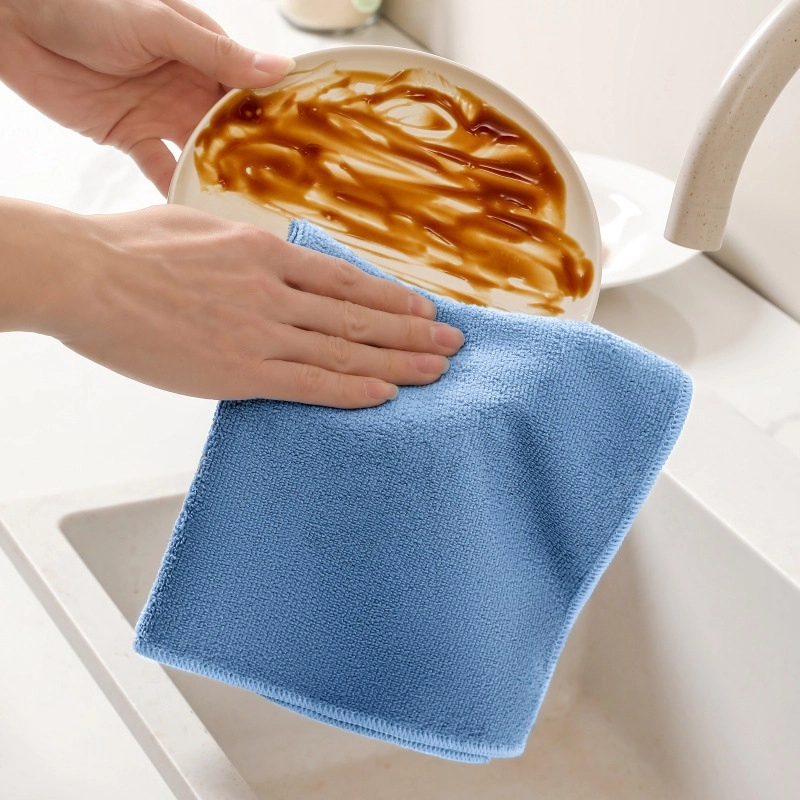 Microfiber Dishcloth Kitchen Dishwashing Cloth Absorbent Lint-free Cleaning Table Cleaning Cloth Towel Scouring Pad3