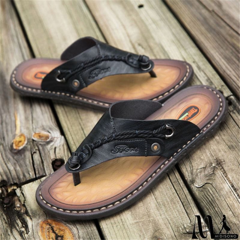 MidiSono - New Men's Casual Summer Outdoor Jesus Sandals Breathable Flip-Flops