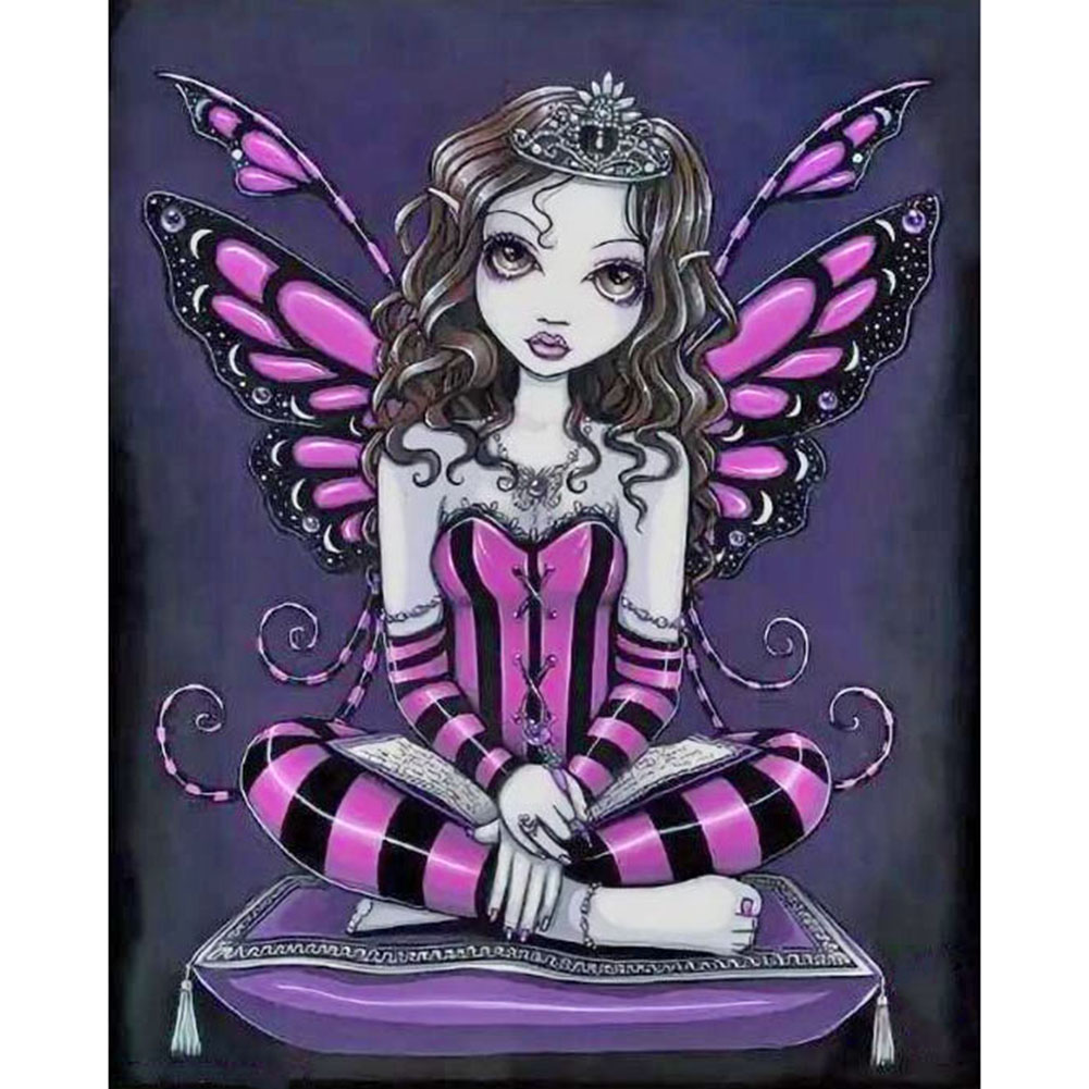 

35*45CM - Round Drill Diamond Painting - Big Eyes Doll, 501 Original