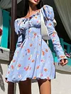Sexy Solid Color Bandage Backless One-Shoulder Mini Dress