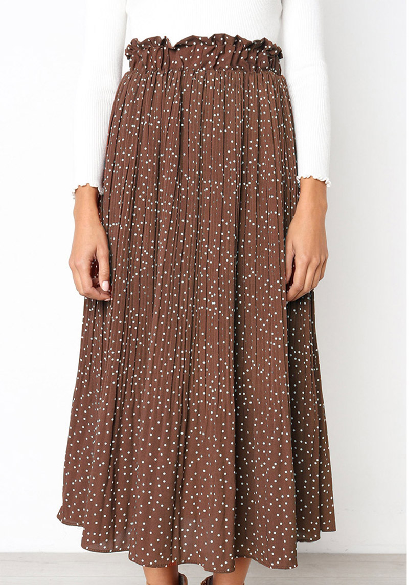 Women Pocket Pleated Skirt