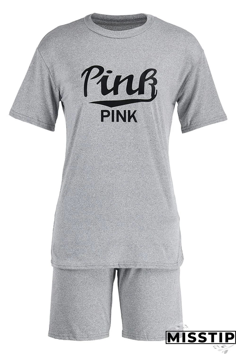 White Casual Print Patchwork O Neck Short Sleeve Two Pieces