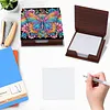 Rainbow Butterfly Wooden DIY Crystal Art Sticky Notes Holder (160 Blank Notepads) Diamond Painting Sticky Notes Dispenser Ideal for Home Office Supplies Handicrafts Gifts
