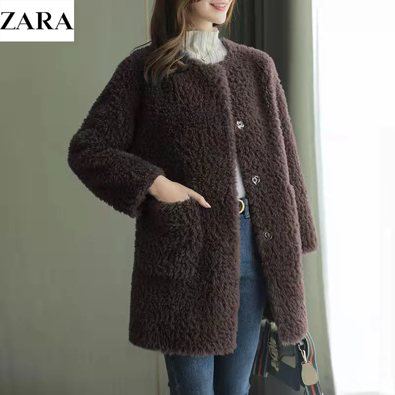 Damska kurtka z owczej skóry ZARA®🐑, modna i wygodna